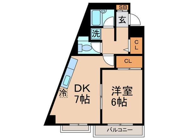 三国マンションの物件間取画像